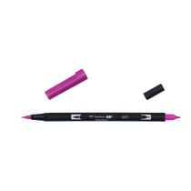 Lot de 6 feutres double pointe pinceau - TOMBOW - ABT Dual Brush Pen - Magenta foncé
