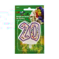 Bougie anniversaire nombre 20