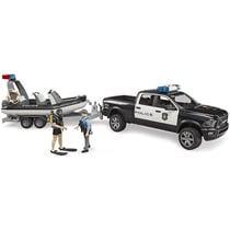 bworld Pick-up de police RAM 2500 avec module L + S, remorque, bateau, policière et plongeur
