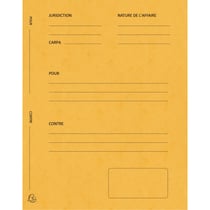 Paquet de 25 dossiers de plaidoirie Pour/Contre carte lustrée 25x32cm - Jaune - x 5 - Exacompta