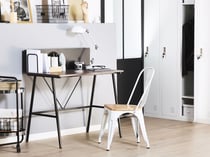 Bureau Panneau de particules Marron/noir HASTINGS - Beliani