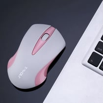 Souris Sans Fil 1200 DPI 3 Boutons USB Ergonomique 10m Autonomie Longue Blanc YONIS