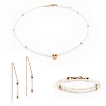 Collier, bracelet et boucles d'oreilles Lumia en pierres de Lune