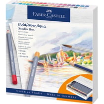 38 crayons de couleurs - Aquarellable - Faber-Castell - Goldfaber Aqua - Studio Box