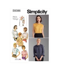 Patron Simplicity 9386 - Lot de chemisiers pour femme du 34 au 52 FR taille n°FR 44-52