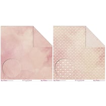 4 Papiers créatifs Frida Kahlo - fonds faux-uni rose