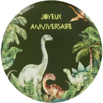 8 Assiettes Dinosaures Vert   Joyeux Anniversaire