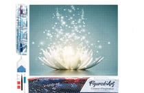 Diamond Painting Broderie Diamant Figured’Art 40x50cm toile entière roulée avec diamants carrés - Magie Lumière