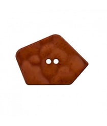 Bouton en forme de pentagone 2 trous 40mm - Prym Brun Moyen marron