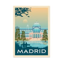 Affiche 30x40 cm - Madrid - Olahoop Travel Posters