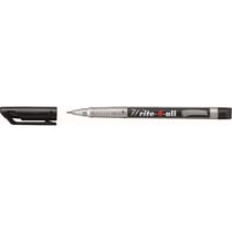 Lot de 10 stylos feutres permanents STABILO Write-4-all pointe superfine 0,4 mm - Noir