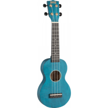 Mahalo MS1TBU Slimline - Ukulélé Soprano - Tilleul - Bleu Satin - Housse incluse