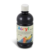Tube Soft Plastique Peinture Acrylique Fine FLUO 500 ml Noir PRIMO