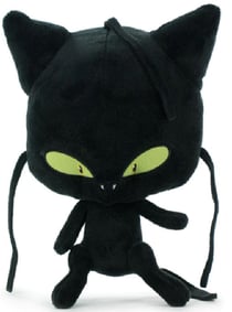 Peluche miraculous : plagg 29 cm - chat noir - peluche licence