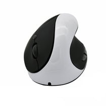 Souris Ergonomique Sans Fil 6 Boutons Rechargeable USB Noir Blanc YONIS