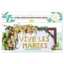 Guirlande ballons - Dorés - Vive les mariés - Mariage - 4M - A gonfler