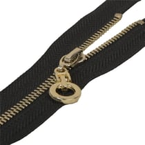 Fermeture unie non séparable zip rond - noir