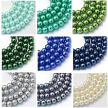 450 perles rondes en verre nacré fabrication bijoux 6 mm 9 couleurs assorties Lot A