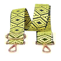 Bandoulière sangle de sac imprimé ethnique 40mmx140cm jaune maïs