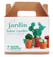 Kit laine cardée Jardin cactus