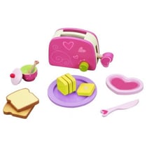 Ensemble petit-dejeuner en bois - grille pain et accessoires - jeu imitation
