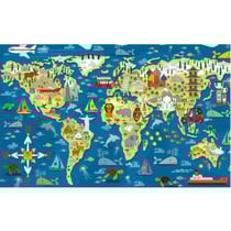 Puzzle carte du monde 200 pièces - collection géographie - educa - 19292