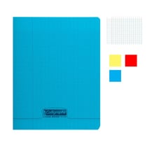 Lot de 3 cahiers - 24x32(cm) - Grands carreaux - 192 pages - couverture en polypro - sans spirale - Clairefontaine