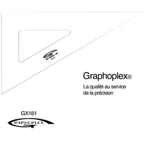 Graphoplex - Equerre 60° 3 bords droits 26 cm