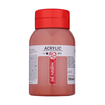 Peinture acrylique - Terre de Sienne Brûlée - 411 - Pot de 750 ml - Talens Art Creation