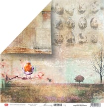 Pochette de 12 feuilles Blooming Grunge Craft and you design