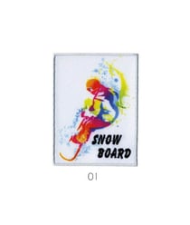 Ecussons Thermocollant Snowboard 6 X 8 cm - Mediac 01 blanc