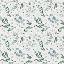 Tissu Coton imprimé Ito vert sur fond Blanc - Au mètre