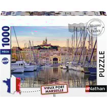 Puzzle Promenade dans le vieux port Marseille 1000 pcs - Nathan