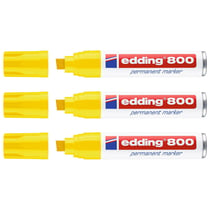 Lot de 3 marqueurs permanents - EDDING - Pointe biseautée 4-12 mm - Jaune