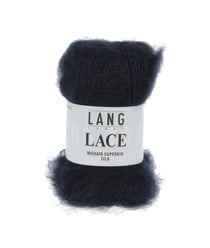 Pelote de Mohair et soie à tricoter LACE - 25 GR - Lang Yarns Bleu (25)