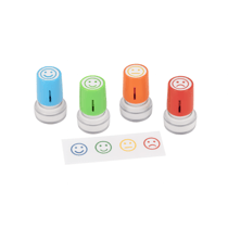 Mini tampons - 4 modèles et couleurs - Humeur, smiley - Idéal pour notation