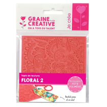 Tapis de texture pour pâte polymère - Floral 2