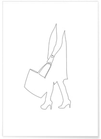 Affiche Line Art Women 7 | A3 : 29,7x42cm