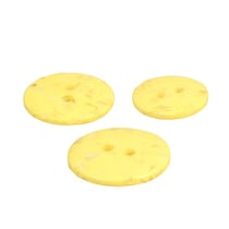Bouton rond bouteilles recyclées 2 trous jaune maïs
