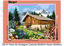 Canevas Margot Fleurs De Montagne 60x80 cm
