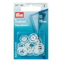 Boutons-pression à coudre en plastique Prym - 9,3 x 5,7 x 0,7 cm - Transparent