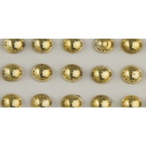 Demi-perles en plastique, autocollants, 3 mm, 120 pces, or