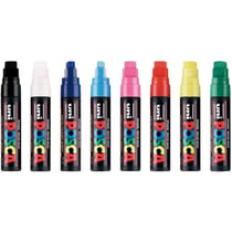 Marqueurs POSCA PC-17K - 8 couleurs assortis - Pointe extra-large rectangulaire