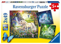 Puzzle 3 x 49 pièces - Les licornes - RAVENSBURGER