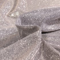 Tissu Jersey Lurex Pailleté Argent