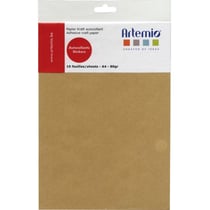 10 feuilles A4 kraft autocollants - Artemio