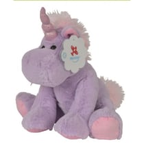 Peluche licorne violette 36cm - animaux fantastique