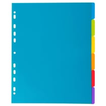 Intercalaires en polypropylène 6 positions Campus - A4 Maxi - Translucide - x 25 - Exacompta