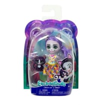 Enchantimals little sister : poupée cabery chat 10 cm et pawla - figurine animal, accessoires - mattel - hcf98