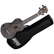 MS1TBK Slimline Soprano Noir Satin + Housse Mahalo